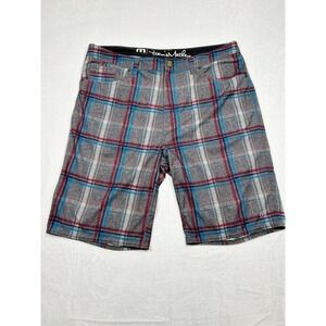 Travis Mathew Golf Shorts 36 Lightweight Plaid Outdoors Preppy Activewear